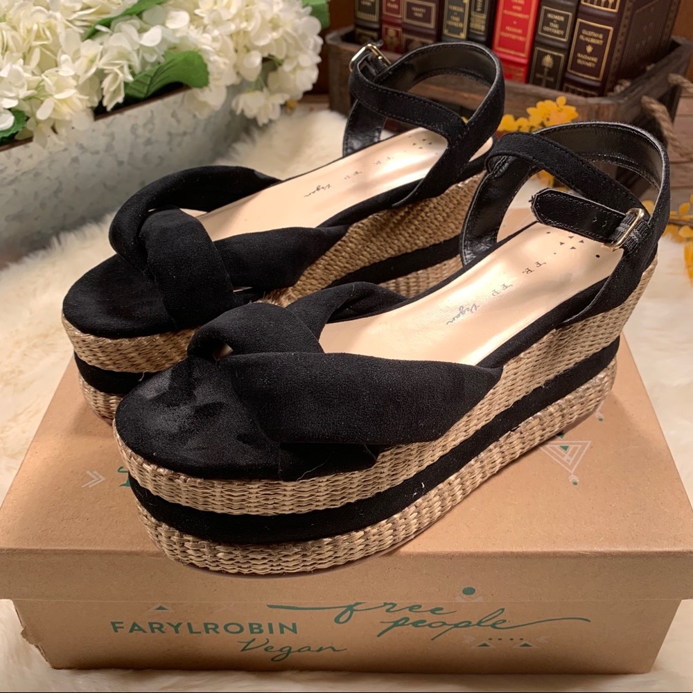 NEW Free People Sabine Vegan Loom Wedge